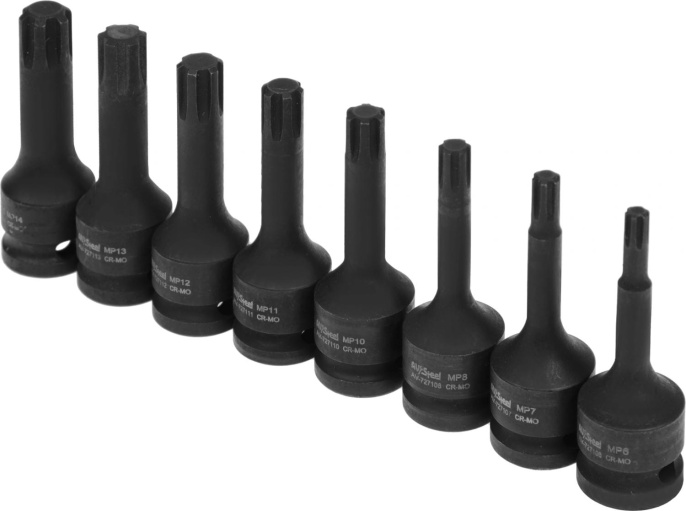 Набор торцевых головок AV STEEL AV-727408 в компл.:8 предметов