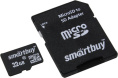 Micro SDHC карта памяти Smartbuy 32GB Class 10 с адаптером SD SB32GBSDCL10-01LE
