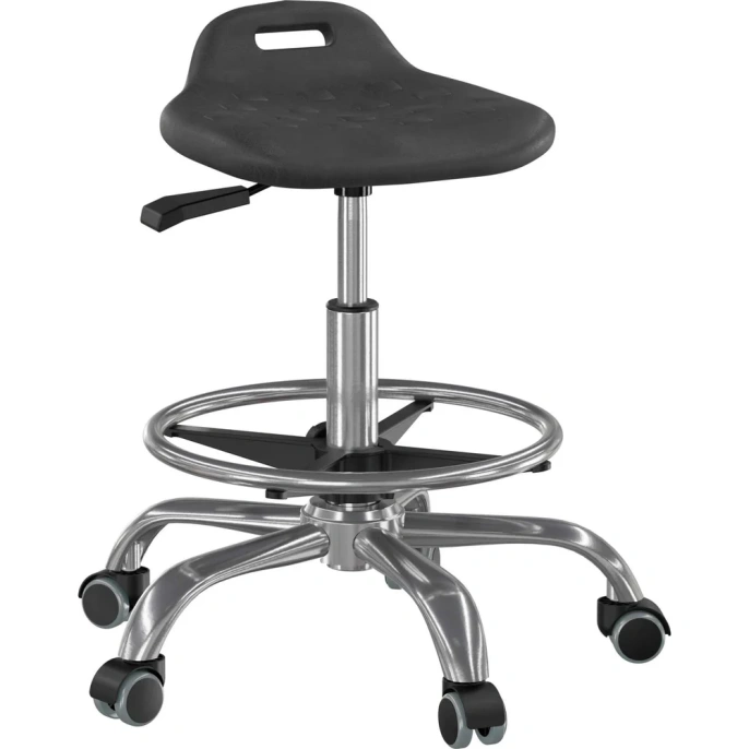 Табурет промышленный Верстакофф на газ лифте с кольцом для ног Т11 К