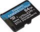 Карта памяти Kingston SDCG3/64GBSP microSDXC Memory Card 64Gb A2 V30 UHS-IU3