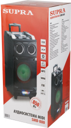 Музыкальный центр Supra SMB-880, 140Вт, с караоке, Bluetooth, FM, USB, SD, черный