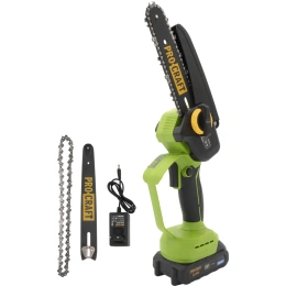 Пила цепная аккумуляторная PROCRAFT 20В 6" 8'' (15, 20 см) (АКБ 1.5 Ач + ЗУ + 2 Шины+ 2 Цепи) PKA44 2/2