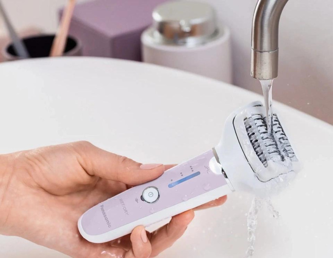 Эпилятор Panasonic ES-EY30-V520 скор.:3 насад.:4 от аккум. фиолетовый