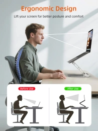 Подставка CABLETIME CS52S (CT-LS08H-AS) док-станция для ноутбука 8-в-1 - Space Grey