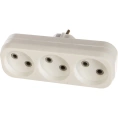 Разветвитель Smartbuy 3 гнезда без заземления плоский 10А 250B SBE-10-A02-3