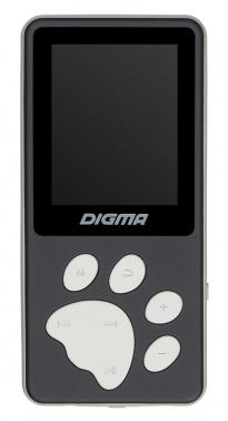 MP3 плеер Digma S4 flash,  8ГБ,  черный/серый