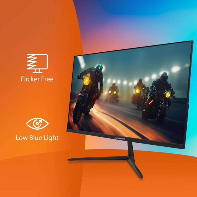 23.8" Монитор SunWind SM-24FV222,  1920x1080,  VA,  100Гц,  1хHDMI,  черный [sm24vb01]