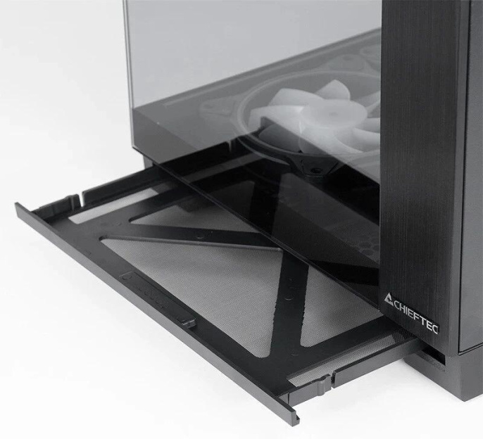 Корпус ATX CHIEFTEC Visio, Midi-Tower, без БП,  черный [gm-30b-tg-op]