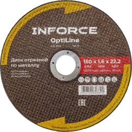Диск отрезной по металлу OptiLine (150x1.6x22.2 мм) Inforce INB15016