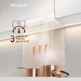 Вытяжка козырьковая Weissgauff Cover 50 белый управление: кнопочное 439259