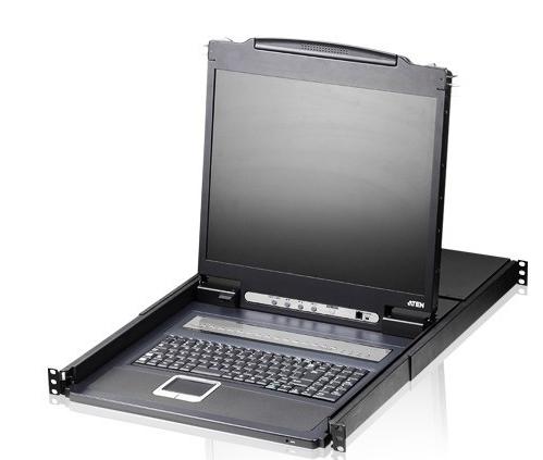8-портовый KVM-переключатель с ЖК-дисплеем 19'' Slideaway/ SINGLE RAIL 8P PS/2-USB LCDKVM 19INCH (CL1308NR)
