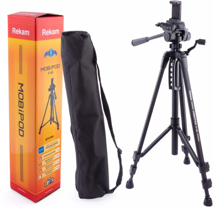 Штатив-трипод Rekam MOBIPOD E-140, черный