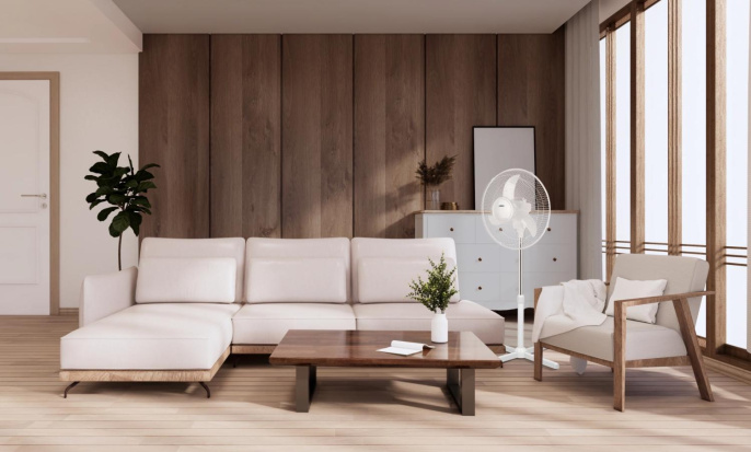 Вентилятор напольный Ac Electric AFF-505W 40Вт скоростей:3 белый (24056689)