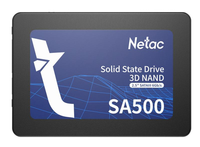 SSD накопитель Netac SSD SA500 240GB 2.5 SATAIII 3D NAND, R/W up to 520/450MB/s, TBW 120TB, 3y wty NT01SA500-240-S3X