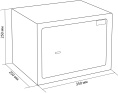 Сейф мебельный Cactus CS-SF-K25 взломостойкий 250x350x250 мм ключевой