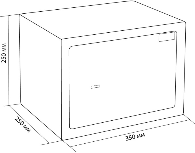 Сейф мебельный Cactus CS-SF-K25 взломостойкий 250x350x250 мм ключевой