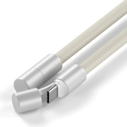 Зарядный кабель - ремень через плечо Satechi OntheGo Crossbody Lanyard Cable 60W. Длина: 1.5м. Цвет: песочный (ST-LOTGLW)
