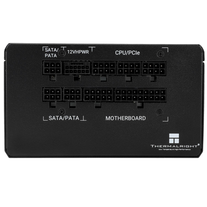 Блок питания 850W/ Power Supply Thermalright, 850W 80+ Bronze ATX, 3.0, PCIe 5.0, Full modular, 1x24 20+4 pin, 2xCPU 8 4+4 pin, 4xPCIe*2 8 6+2 pin, 3xSATA3, 1x12+4pin 12VHPWR PCIe 5.0 12+4pin 600mm , 3xMOLEX4pin, Active, 120x120mm, 150x140x86mm, APFC, b (