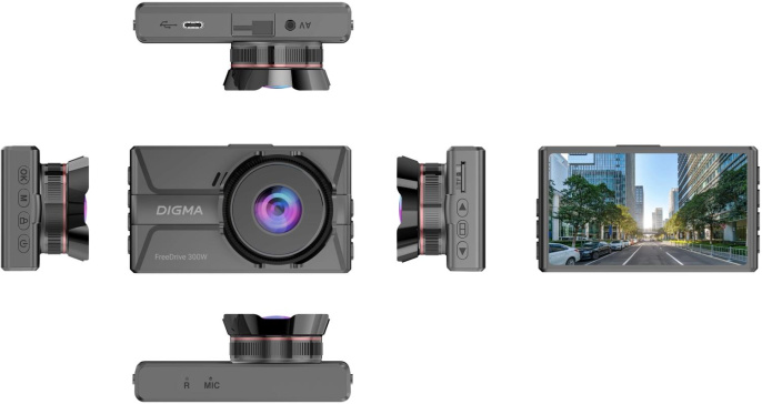Видеорегистратор Digma FreeDrive 300W,  черный
