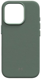 Чехол для смартфона Magssory Eco Leather Case CLT029 для iPhone 16 Pro Max Хаки CLT029k выступающий бортик для камеры, интегрированная рамка и кнопки из алюминия, поддержка MagSafe аксессуаров, материал: экокожа, внутренняя отделка из переработанной ми