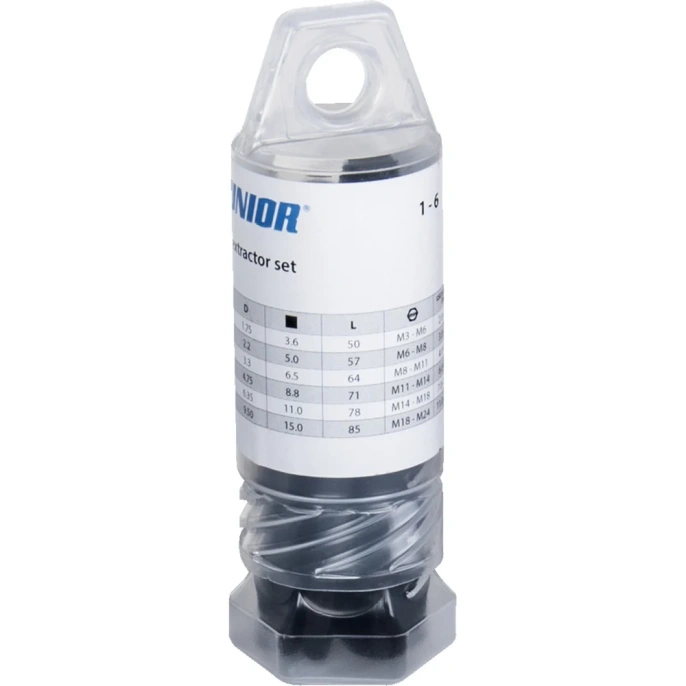 Набор винтовых экстракторов Unior 3м-24м в пластиковой коробке 3838909168210