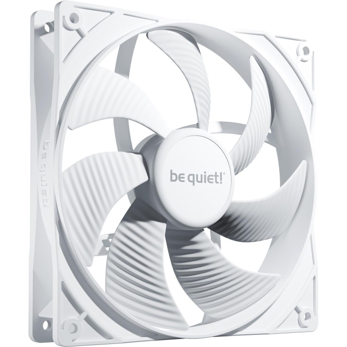 Кулер для корпуса Case Cooler be quiet! PURE WINGS 3 140mm PWM White 140x140x25mm, 4-pin PWM, 57.4CFM, 21.9dBA, 1200RPM, White BL112
