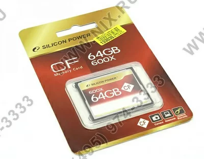Карта памяти Silicon Power SP064GBCFC600V10 CompactFlash Card 64Gb 600x