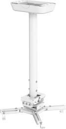 Кронштейн для проектора Cactus CS-PROF021M-WT, до 35кг, потолочный, поворот и наклон, белый