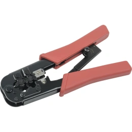 Инструмент IEK ITK обжимной RJ-45/12 с храповиком и механизмом вертикального обжима TM1-B11V