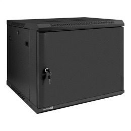 Шкаф телекоммуникационный 19" настенный 9U ExeGate EC-WM-9U.450.M.BLACK 19”, 9U, 600x450x500mm ШхГхВ , передняя дверь металл, съемные боковые панели, пыле- и влагозащита IP23, черный RAL 9004 EX298619RUS