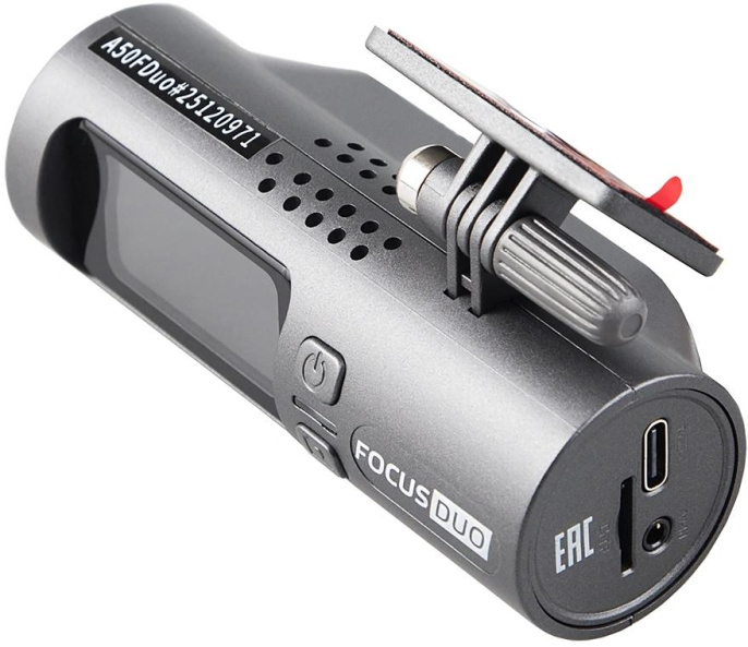 Видеорегистратор Silverstone F1 A50F FOCUS 2К DUO черный 5Mpix 1440x2560 1440p 150гр. (A50F-DUO)