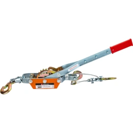 Ручная рычажная тросовая лебедка Сибталь модель X2Y3, двойной храповый механизм, три крюка, 4т, 3м 070 0005 4000