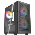 Powercase Корпус Mistral SM05 ARGB, Tempered Glass, 3x120mm ARGB PWM fans, чёрный, mATX CMMSM05B-A3