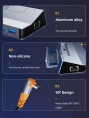 Док-станция CABLETIME CB05G (CT-SDK7-AG) 6 в 1 USB C Dock 4K @ 60 Гц HDMI, 5 Гбит/с, 100 Вт, Ethernet 1000 Мбит/с, алюминиевая конструкция