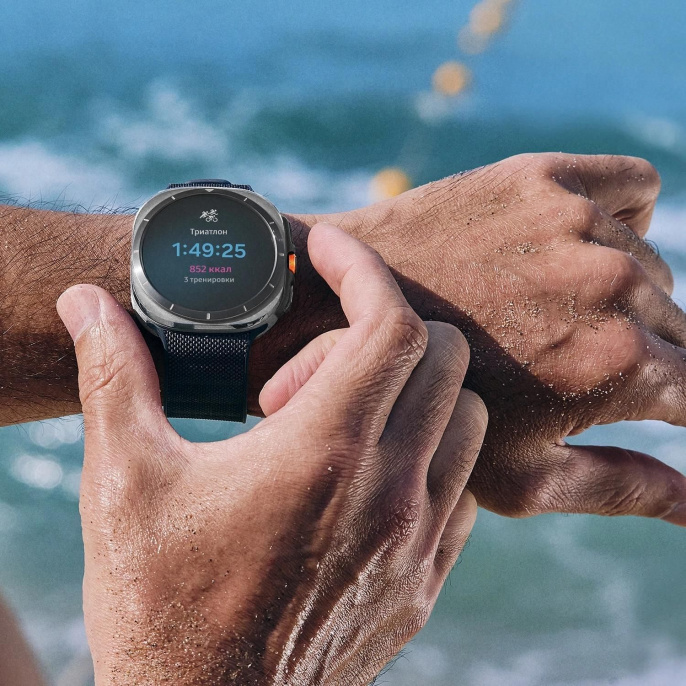 Смарт-часы Samsung Galaxy Watch Ultra LTE 47мм, 1.5", с SIM, оранжевый/черный