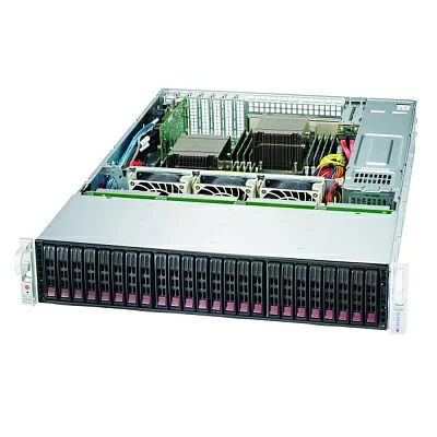 Корпус SuperMicro SuperMicro CSE-216BAC4-R1K23LPB 2U, LP, 20x 2.5-inch SAS3/SATA3 HDD/SSD and 4x NVMe/SAS3/SATA3 storage devices, w/o Expander, 2x 1200W