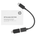HP Внешний накопитель SSD USB3.2 HP P500 250GB 7PD50AA USB 3.2 Gen2, 420/260Mbps, 6K/19K IOPs, металл, Кабель+ переходник, цвет синий