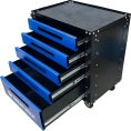 Инструментальная тележка Great Wolf 5 ящиков, колеса с тормозом, синяя GWT-B5