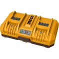 Двойное зарядное устройство INGCO 2x20 B, 4A+4А, INDUSTRIAL FCLI2082
