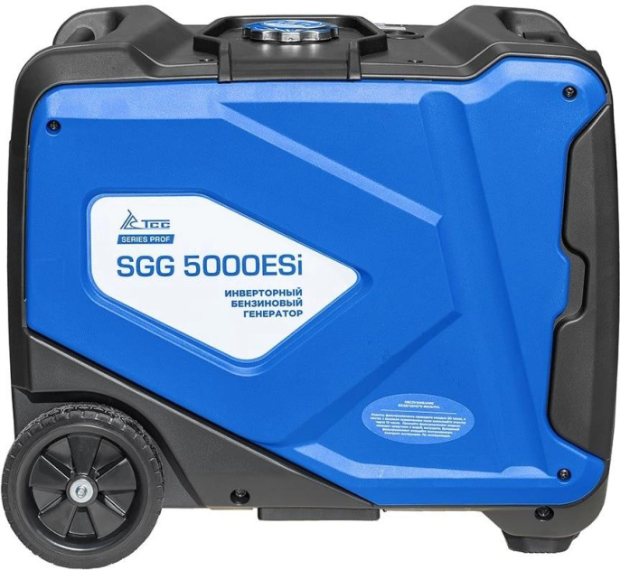 Бензиновый генератор ТСС SGG 5000ESi, 220 В, 5.5кВт, на колёсах с АКБ [060053]