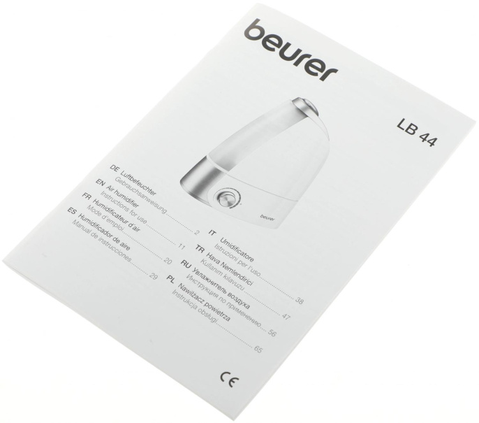 Увлажнитель воздуха Beurer LB44 25Вт ультразвуковой белый