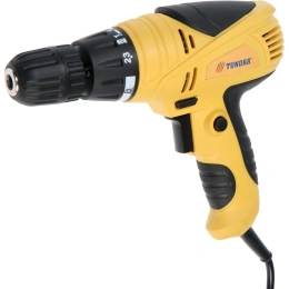 Сетевой шуруповерт ТУНДРА патрон БЗ, обрезиненная рукоятка, 400 Вт, 800 об/мин 5437453