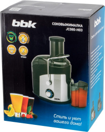 Соковыжималка BBK JC080-H03,  центробежная,  черный и серебристый