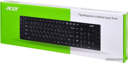 Клавиатура Acer OKW010 черный USB slim Multimedia ZL.KBDEE.002 кабель 1.45м