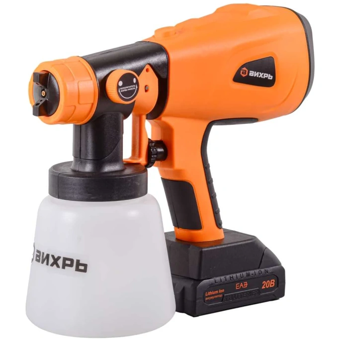 Краскопульт аккумуляторный Вихрь АКП-20Li (в комплекте 1 АКБ и ЗУ) 72/17/5