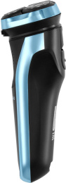 Бритва роторная Hyundai H-SH8088 реж.эл.:3 питан.:аккум. голубой/черный