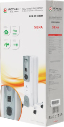 Масляный радиатор Royal Clima Siena ROR-S5-1000M, с терморегулятором, 1000Вт, 5 секций, 3 режима, белый