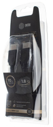 Кабель аудио-видео Cactus CS-HDMI.2-1.8,  HDMI (m) -  HDMI (m),  ver 2.0,  1.8м, GOLD,  черный