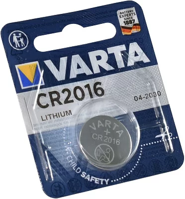 Элемент питания Varta ELECTRONICS CR2016 BL1 Lithium 3V (6016) (1/10/100) VARTA 06016101401