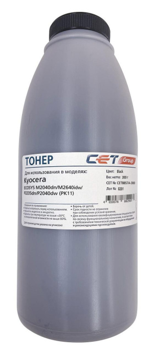 Тонер PK11 для KYOCERA ECOSYS M2135dn/M2735dw/M2040dn/M2640idw/P2235dn/P2040dw CET , 300г/бут, унив. , CET8857A-300